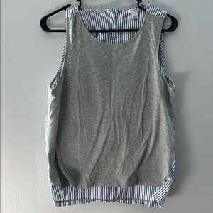 Gray and Striped Women's Top
